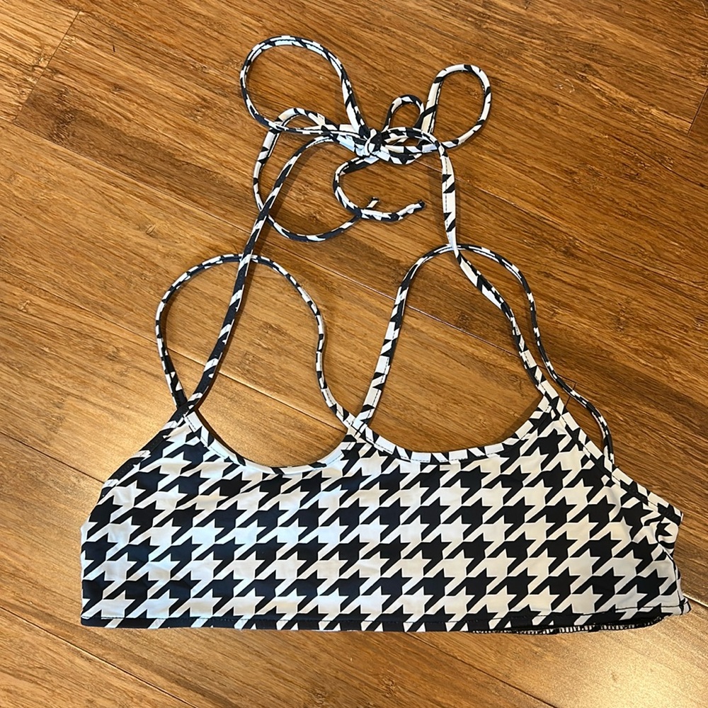 Frankie’s Aleisha Top Black/white Print Strappy Size L NWOT